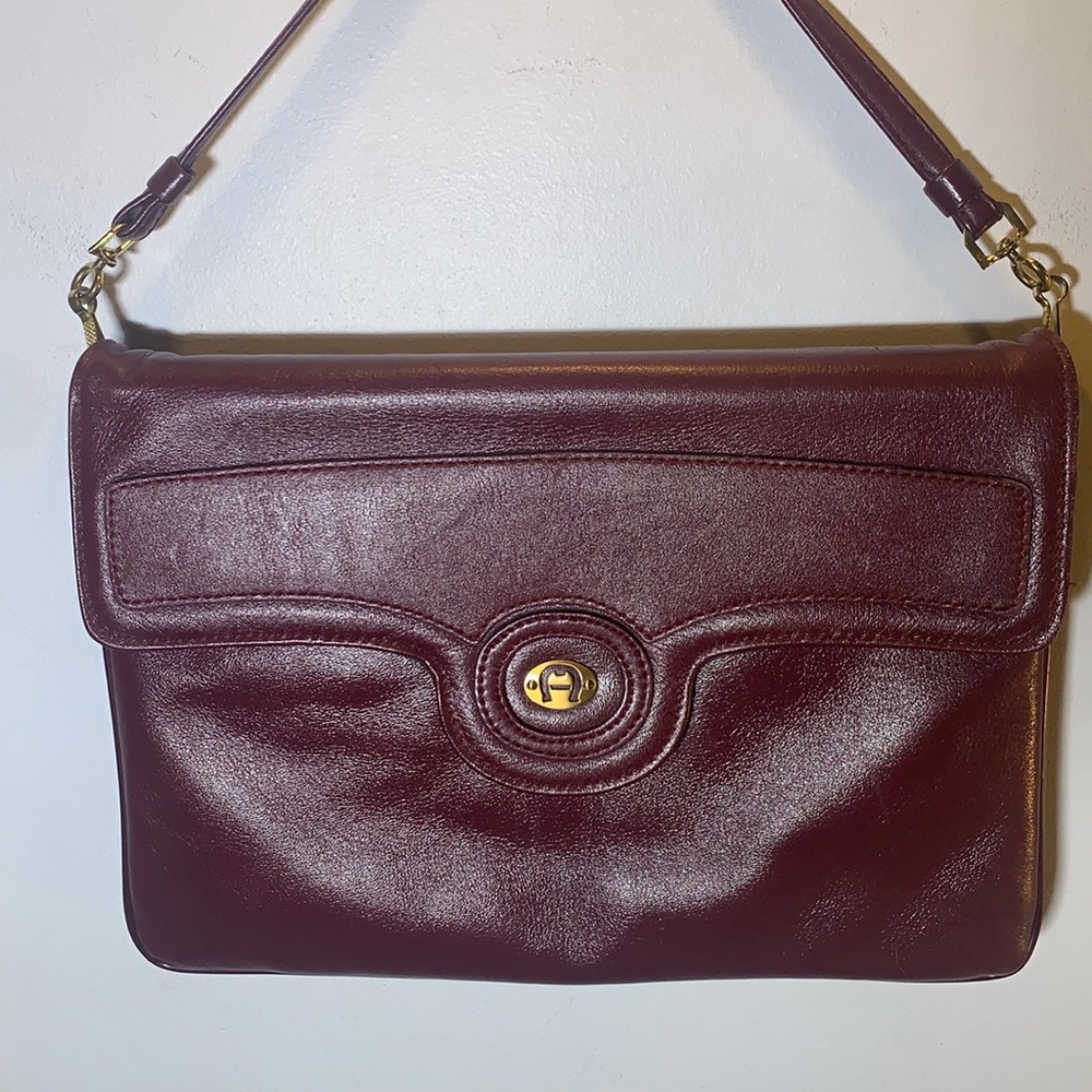 Etienne Aigner cordovan genuine leather bag